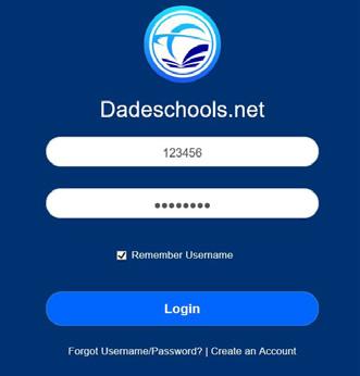 Forgot Password If you forgot your Portal Username (Parent ID) or Password you may request a new one. From the Dadeschools.net Parents page, or the Dadeschools.net Login screen. From the Dadeschools.net Parents page, Forgot Username/Password?