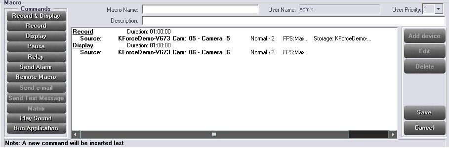 Option FPS Description The FPS determines the rate at which the video segments are recorded.