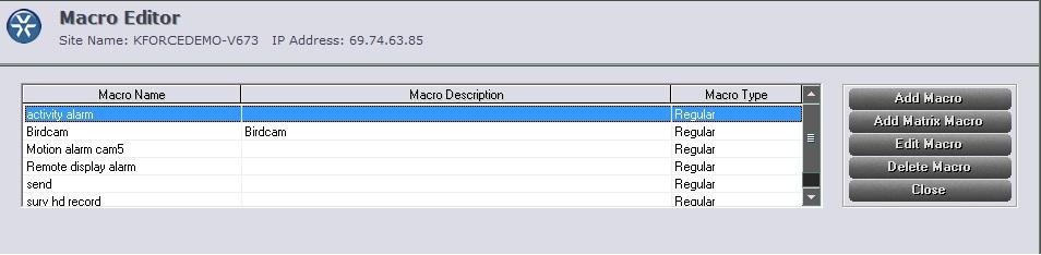 (Optional) To add a new command to the macro script area, select the required command type and configure the command settings, as described in steps 7 to 12.