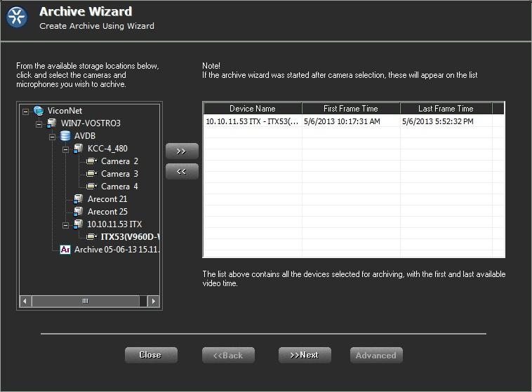 To create an archive from the Main screen: 1. To create an archive from the Main screen, click. The Archive Wizard screen will display. 2.