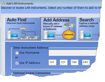 4 Configuring IO Interfaces Configuring the LAN interface a. Click on LAN in the Instrument I/O on this PC section. b. Click Add an instrument in the Task Guide section.