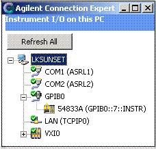 5 Configuring Infiniium Windows XP Scopes Configuring PC Agilent IO Config for GPIB Connection Configuring PC Agilent IO Config for GPIB Connection The VSA Software will automatically install the