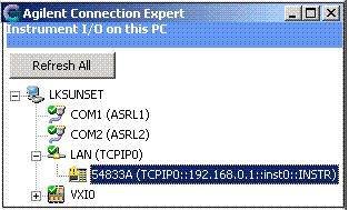 5 Configuring Infiniium Windows XP Scopes Configuring PC Agilent IO Config for LAN Connection Configuring PC Agilent IO Config for LAN Connection The VSA Software automatically installs the Agilent