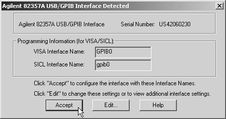 5 Configuring Infiniium Windows XP Scopes Configuring the USB/GPIB Interface Configuring the USB/GPIB Interface For details on setting up the 82357 USB/GPIB Interface, see the 82357 USB/GPIB User's