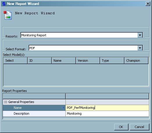 124 Chapter 8 Tutorial 7: Creating Performance Monitoring Reports Creating Output Formats for Performance Monitoring Reports In this exercise you use the New Report Wizard to create the monitoring