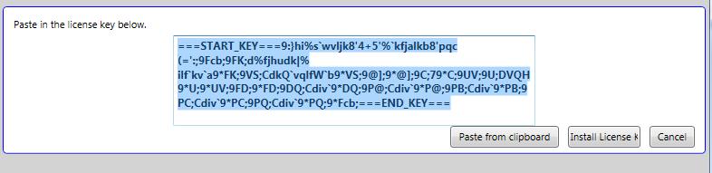 being sure to include the ===START_KEY=== and ===END_KEY=== portion of the key.