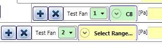 The fan number in the drop down next to Test Fan corresponds to the fan number in the list of fans you entered in the Equipment tab, see section 2.