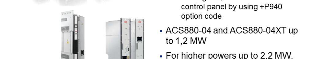 As a part of complete offering, ACS880-01 is available with a possibility to leave out the cabling box, front cover and control panel.