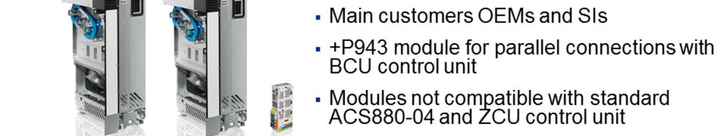 ACS880-04XT is sold as a package, which includes two modules