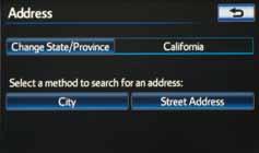 Prior to inputting the desired address select the State/ Province by pressing.