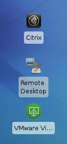 section to show/hide the quick access shortcuts Remote Desktop / Citrix / VMware