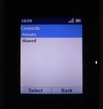Contacts private and shared You can store private and shared contacts on your handset. Private contacts are specific to each handset.