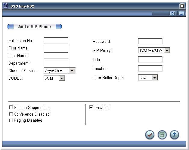Chapter 3 Settings on InterPBX System 23 Settings on SIP Phones You need to register third parties SIP phones to InterPBX System so that they can communicate with other extensions in the system via