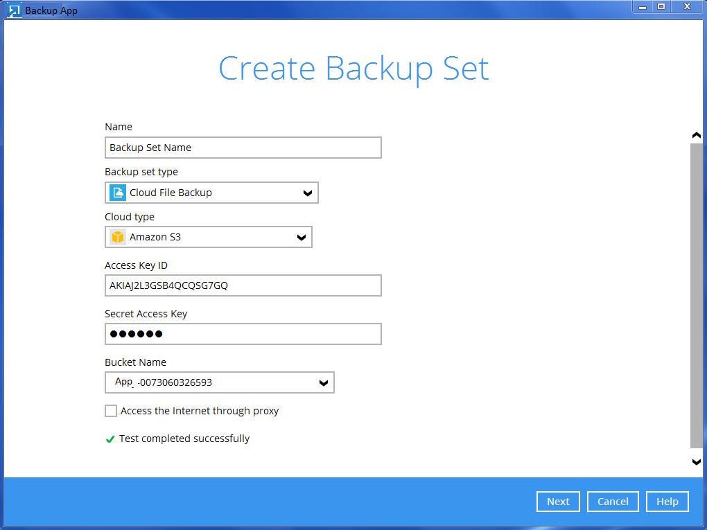4. Select the Cloud type of the cloud storage that contain the data that you want to backup. 5.