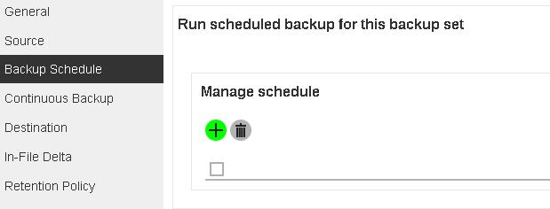 Select Backup Set from the left panel, then click on the corresponding backup set. 3.