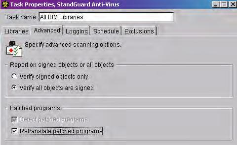 StandGuard Anti-Virus Technical Packet 14 Object Integrity Scanning to detect changed objects, patched programs, etc.