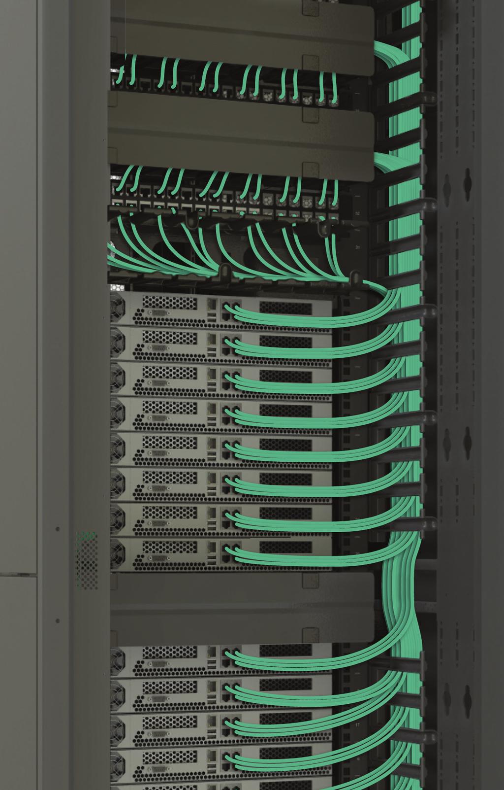 4. Rack-mounted components blocked by improperly routed cables. Access to servers and other network components housed within an enclosure is critical.