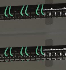 With blade servers, for example, up to 120 data cables could be used and up to 80 power cords.