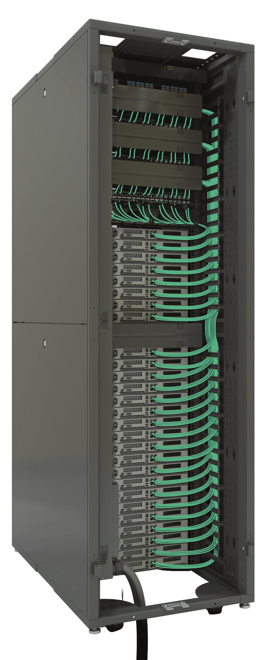 Cabling requirements unique to server cabinets: yyserver cabinets typically have the patching for
