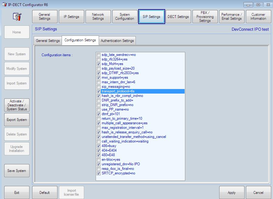 Click on Configuration Settings tab, the information will be automatically filled in but the