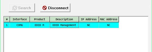 6.4 EDID Management This unit uses an EDID Management application which allows the user to copy the EDID from an attached display, edit an existing EDID file stored on the PC or create a basic EDID