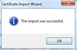 Step2 The The import was successful dialog box is displayed, click OK to finish download, see Figure 3-31.
