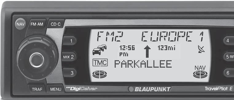 INTRODUCTION IGATION RADIO CD / MP3 CD CHANGER SETUP APPENDIX Switching the device on/off 14 1 To switch on your TravelPilot E, press button 3.