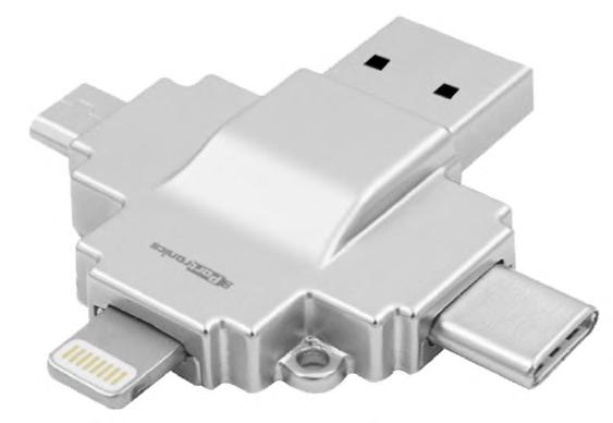 Bags & More Diski 4-in-1 Card reader Diski works with your all your Windows, Mac OS 9 +, ios 8 and above and Android
