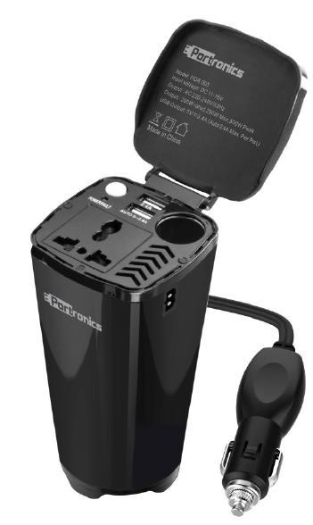 It comes with perfect cup-holder friendly design; CarPower One inverter fits perfectly for most vehicles' cup