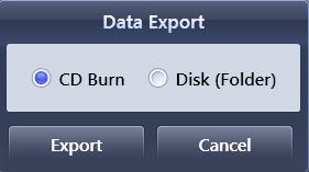 6.2.11 Export Burn the selected study in a CD-Rom.