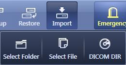 6.2.13 Backup & Restore Back up or restore the selected study into the user-defined path. 6.2.14 Import Import the external images.