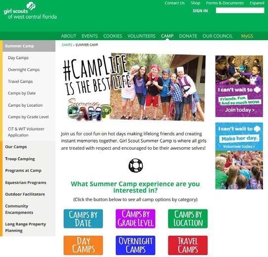 Welcome to Summer Camp Registration! Registration for Girl Scout Summer Camp is now all through your Member Community! Register for Day, Overnight, Travel & STEM Camps all in one place!