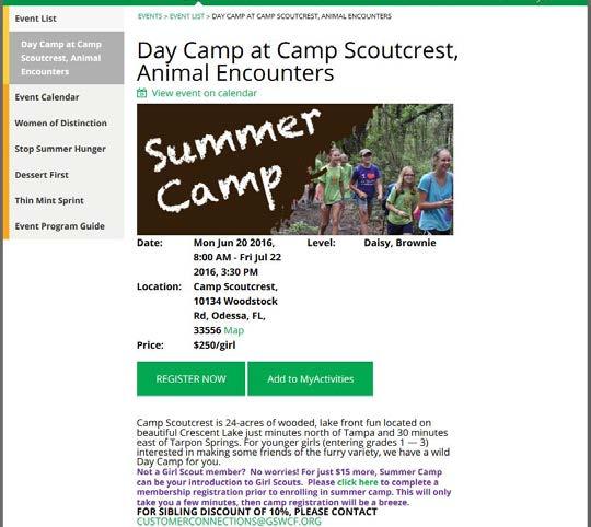 If you have found the camp you would like