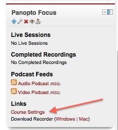 Log into Panopto Server Once your course is synched with Panopto, log onto the server to create and manage your videos.