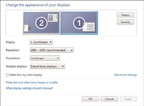 Changing Display Settings 29 LET ME TRY IT Adjusting Your System to Work With Multiple Monitors At times, you might have more than one monitor to manage.