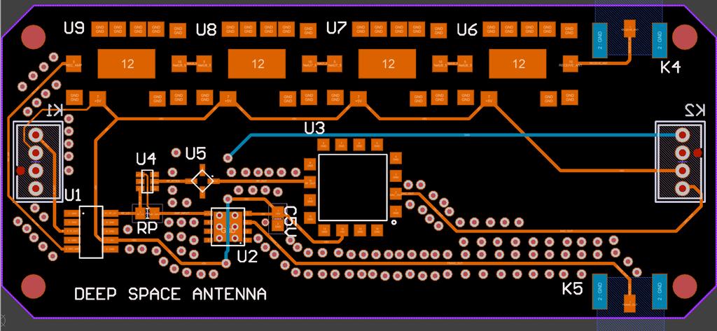 Figure 7 PCB Layout After placing all of the components in the locations that you desire, it is time to create the traces. Click on the trace button or n button to open the tool.