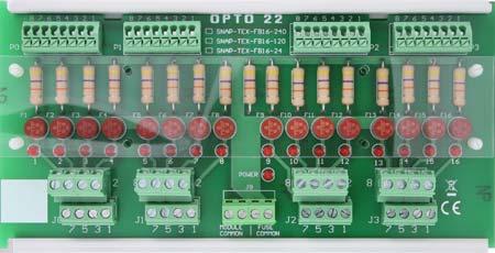 Breakout Boards: SNAP-TEX-32, SNAP-TEX-FB16-H, SNAP-TEX-FB16-L The SNAP-TEX-32 is a simple breakout board with straightthrough wiring.