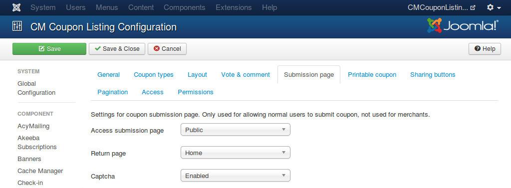 3.5 Submission page Access submission page: Only users who are in the selected access level can access submission page to submit new coupon.