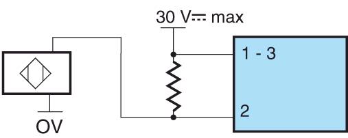 Start/Stop or reset input : 2-wire proximity sensor