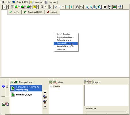 6. In Map Editing, right-click anywhere on the map and then select Paste Addition to paste the