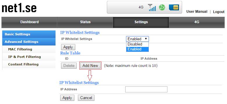The IP Whitelist feature is used for only