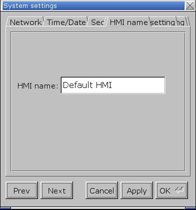 4-6 HMI name Set HMI name to be used when download/upload project. OS setting [Upgrade OS] Upgrade firmware.