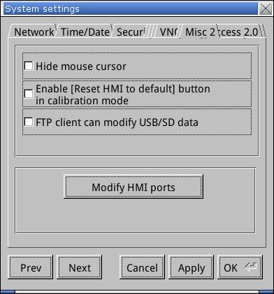 Misc 2 [Hide mouse cursor] If selected, the mouse cursor will be hidden.