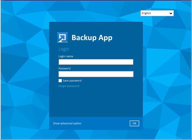 5 Starting Backup App Login to Backup App 1. A shortcut icon of Backup App should have been created on your Windows desktop after installation.