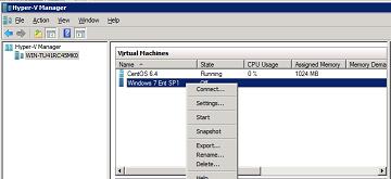 8. After the Hyper-V guest virtual machine has been restored.