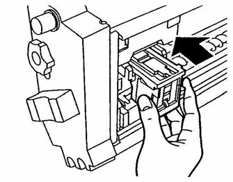 Ensure that the staple cartridge is securely installed back