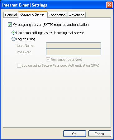 Configuring Outlook 2002 (XP) IMAP 3.