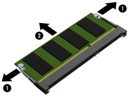 Memory module Description Spare part number 8 GB (PCL3, 12800, 1600) 693374-001 4 GB (PCL3, 12800, 1600) 691740-001 Before removing the memory module, follow these steps: 1. Turn off the computer.