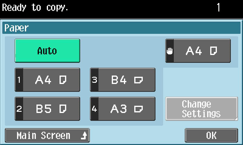 Using copy functions Touch [Auto].