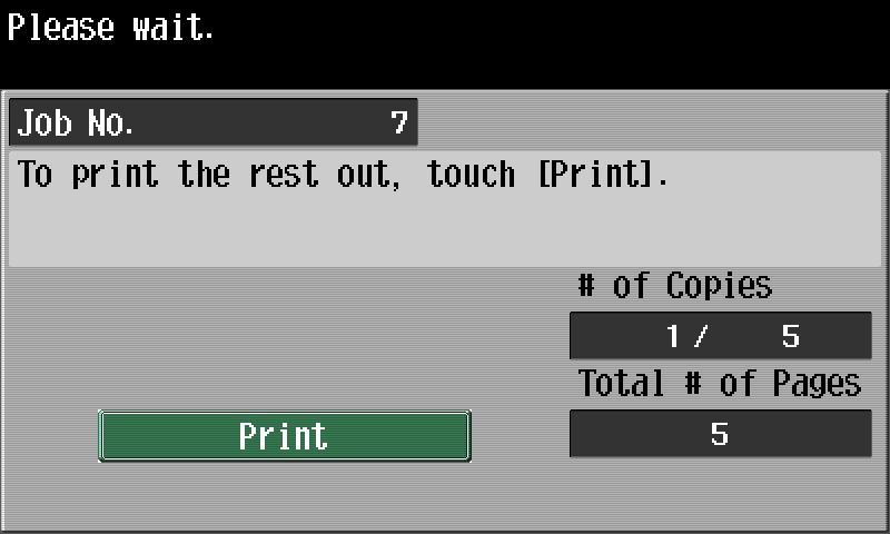 Using copy functions 5 Touch [Print].